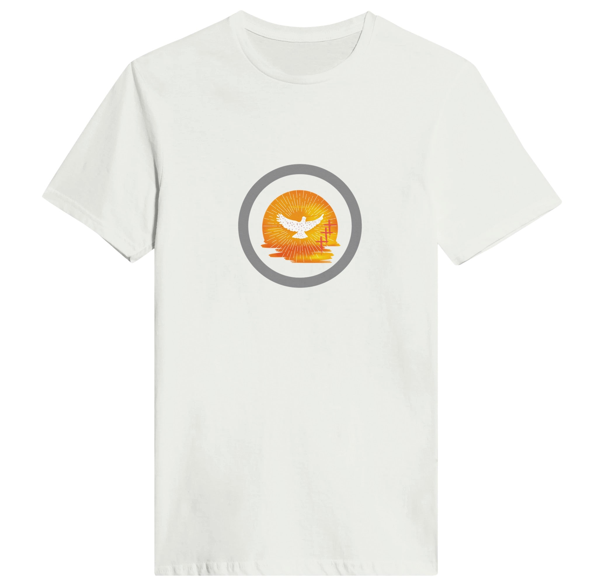 Classic Womens Crewneck T-shirt - 'Orange Dove'