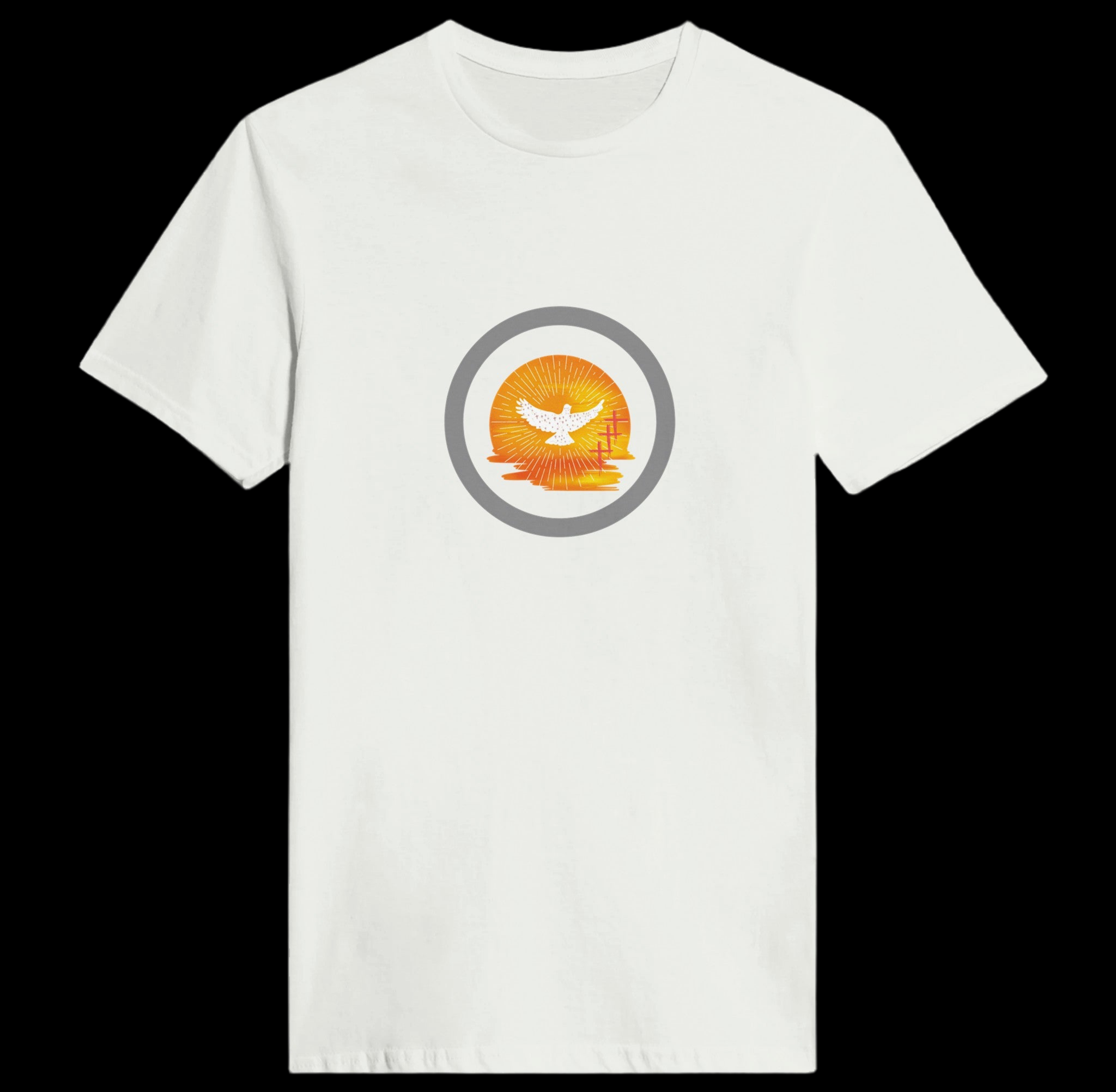 Classic Womens Crewneck T-shirt - 'Orange Dove'